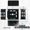Partsam 2pcs Waterproof Square Led Trailer Light Kit Red LED