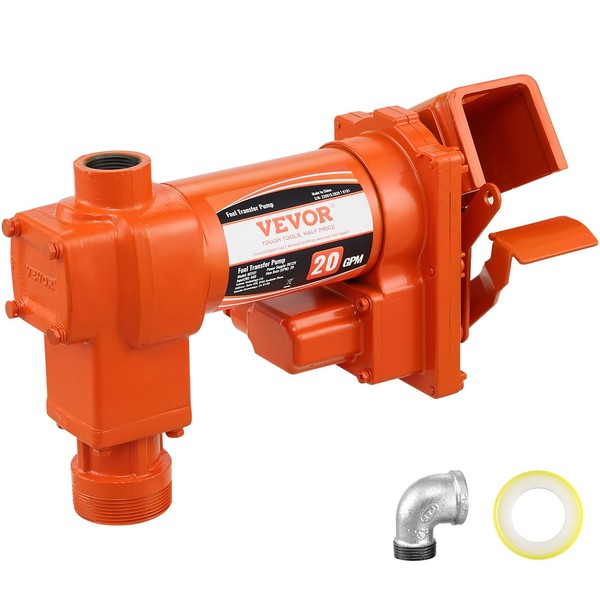 VEVOR Fuel Transfer Pump, 12V DC 20 GPM 1/4 HP,