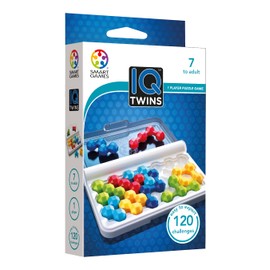 SmartGames IQ Twins Travel Game with 120 Challenges for Ages 7 - Adult