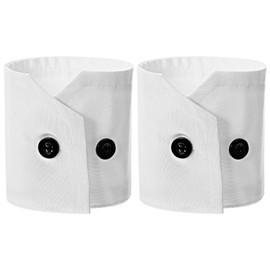 AOKWAWALIY Fake Sleeve Cuffs, Removable Collar and Wrist Cuffs, Accessories for Dress Costumes, Decorative Simple Wrist Cuffs for Men and Women, White