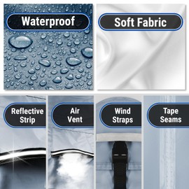 Coverland Premium SUV Car Covers for Automobiles, Waterproof All Weather Full Car Cover Rain Snow UV Protection, Blazer K5, LR3, LR4, Tahoe 2-Door, Range Rover Sport, Velar, Size S50 (See Size Chart)