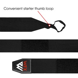 WFX Boxing Hand Wraps 3.5 4.5 Meter Martial Arts Bandages Inner Gloves Wrist Support Straps Punching Under Hand Knuckles Heavy Elasticated Training Bag Mitts Muay Thai (3.5 M, Black)