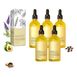5pzs 60ml Aceite Vegano Natural Para Crecimiento De Cabello                                                                                           