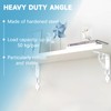 LALAGO Pack of 4 White Metal Shelf Brackets, 14 cm,