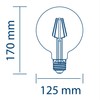 Velamp Opal LED Globe G125 18W 2500LM E27 6500K