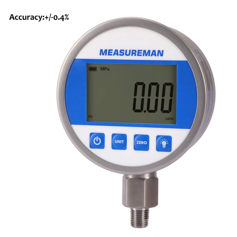 MEASUREMAN 4" dial, High Precision Hydraulic Industrial Digital Pressure Gauge
