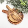 Joyfulmuze 2PCS Acadia Wooden Serving Spoons, Natural Handcrafted Scoops For