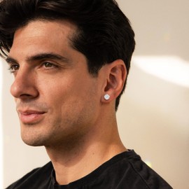 Rose Gold Stud Earrings for Women Men Moissanite Studs Earrings 3MM-10MM Cubic Zirconia Simulated Diamond Studs Tiny Hypoallergenic Earring Gifts for Women