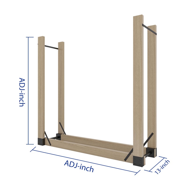 Fire Beauty Firewood Log Storage Rack 2-Pack Bracket Kit, Heavy