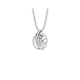 ORTAK Women Thistle Necklace 925 Sterling Silver (Oval)