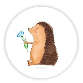 Mr. & Mrs. Panda Round Magnet Hedgehog Flowers Gift Souvenir Magnet Good Mood Get Well Wishes Pin Board Magnet Funny Sayings Motif Magnets