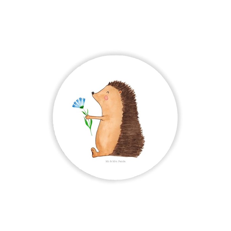 Mr. & Mrs. Panda Round Magnet Hedgehog Flowers Gift Souvenir