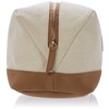 Mud Pie Canvas and Leather Initial Dopp Kit Shaving Bag