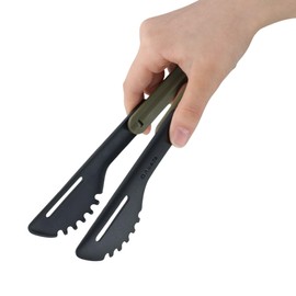Takagi KANUCHI OUTDOOR x Awada Outdoor Sliding Tongs, Easy to Fix, Heat Resistant, 150°C, Polyamide, Nylon, Non-Metal, Camping, Camping, Solo Can, Barbecue, Compact, Sliding, Portable, Tableware,