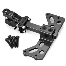 JGGZONE RC Trailer Hook Rack, Aluminium Alloy RC Trailer Hook Adjustable Trailer Hitch Hook Bracket Compatible with Axial SCX6 AXI05000 Wrangler 1/6 RC Crawler Car Upgrade Parts (Black)