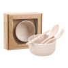 MAIXIANG Bowl Tazon Con Cubiertos Ecologico Fibra De Trigo Mx-003