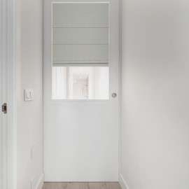 Changshade Cordless Blackout Roman Shades for Indoor Windows Custom Size, Black Out Room Darkening French Door Window Roman Blinds for Bedroom, Heat Blocking Thermal Insulated Privacy, Light Coffee