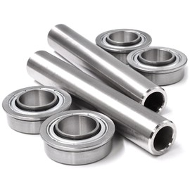HD Switch - 2 Kits - Stainless Steel Front Wheel Axle Spanner Bushing & Flange Bearing Rebuild Kit for Bush Hog 50046553 BushHog Lawn Mower Zero Turn Wheels