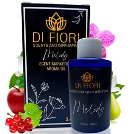 Melody - Pure Essential Oil for Waterless Diffusers - Red Currant, Apple, Jasmine, Orchid - Aromatherapy, Pure Natural Oil, Diffuser Refill, Super Aroma, Organic Essential Oil - 3,4oz - DI FIORI