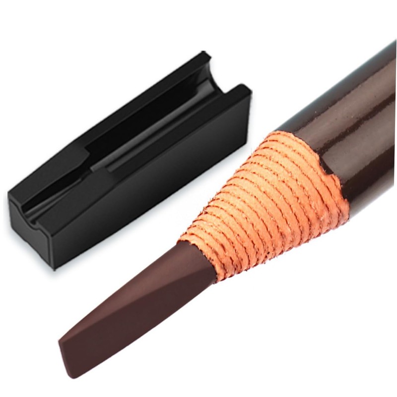 Baluue 10Pcs Eyebrow Pencil Sharpener Aid Durable Slot Assistant for