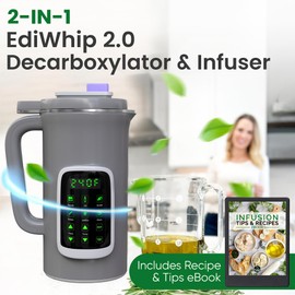 Decarboxylator Infuser Machine, Butter Machine, Oil Infuser, Decarboxylation Decarb Infusion, Botanical Extractor, Butter Maker for Making Butter, Oil, Tincture, Includes Recipes