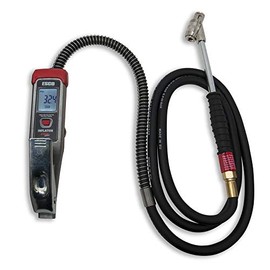 Esco Equipment Tire Inflator Tire Inflator, Compact Digital LCD Gauge w/Dual Angle Chuck, 6 Foot Hose 10962-L