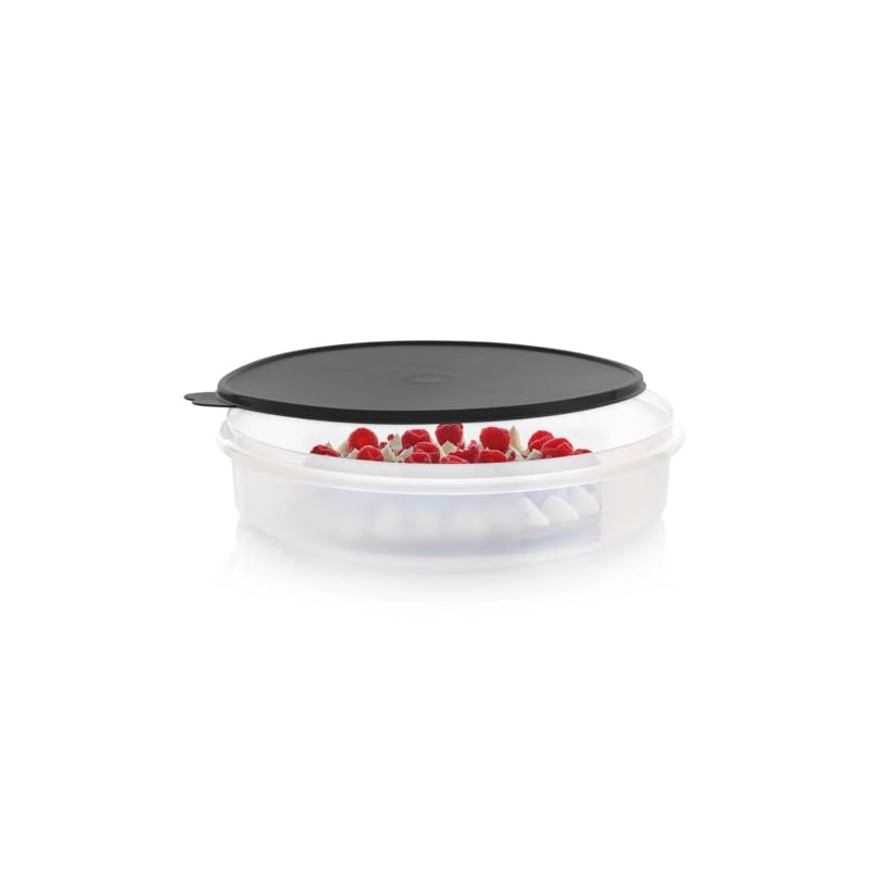 Tupperware 12" Round Container with Seal (Black)