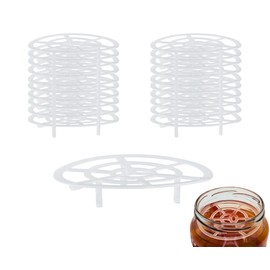 mikken 20 Plastic Grids Diameter 70 mm Fermentation Weight - Alternative to Canning and Fermenting - Suitable for Preserving Jars with TO 82 Lids