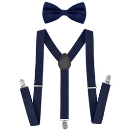 Tirantes de los hombres, Set De Tirantes Sujetadores Y Moño Unisex, Set o Kit de Moño y Tirantes para Hombre, Tirantes de Clip Resistentes en Y Ajustables para Informal y Formal