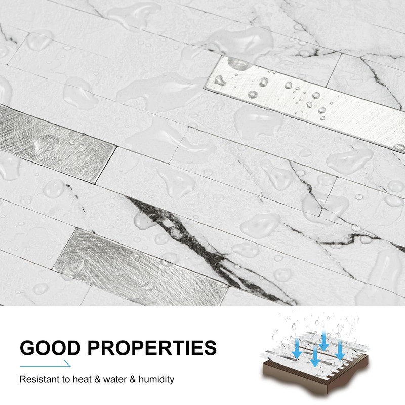 V-MOZZA Peel and Stick Backsplash, 20-Sheet Peel and Stick Tiles