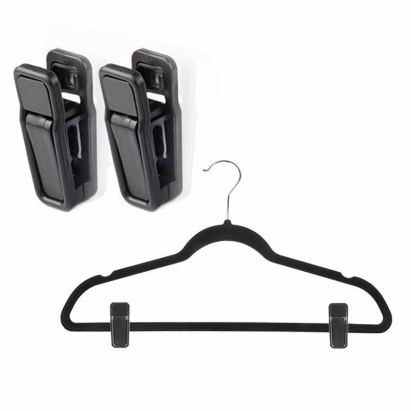 OFKPO 40 Pack Plastic Hanger Clips Clothes Pins Non-Slip Pants