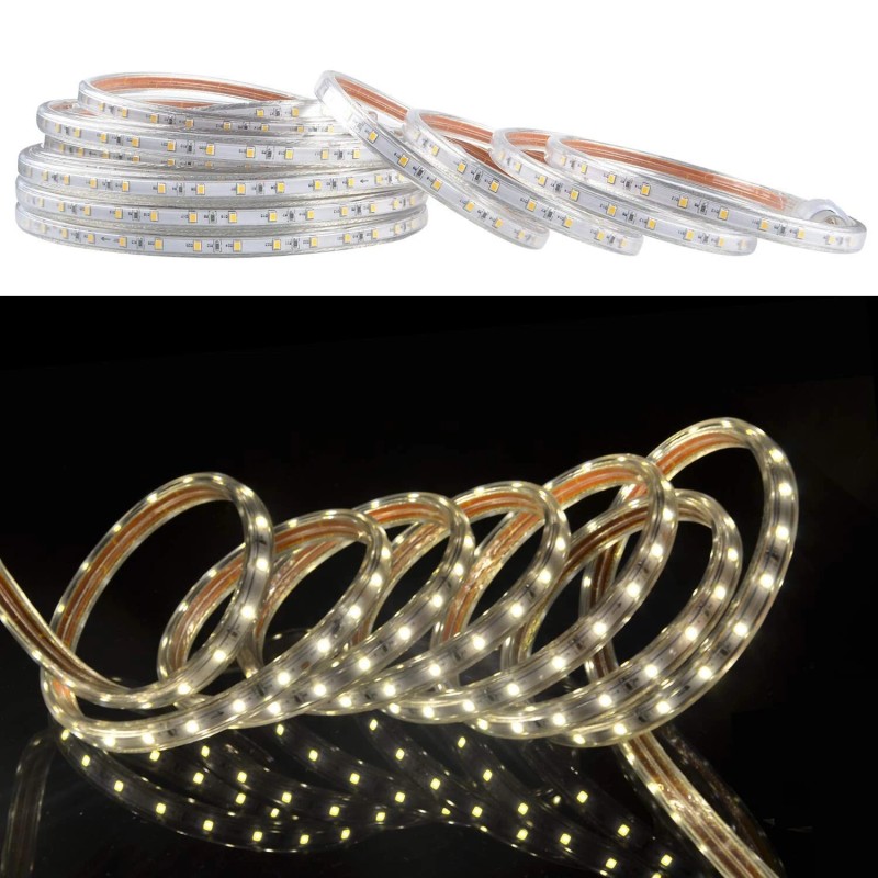 SURNIE LED Rope Lights Outdoor Waterproof Warm White, SURNIE 50ft