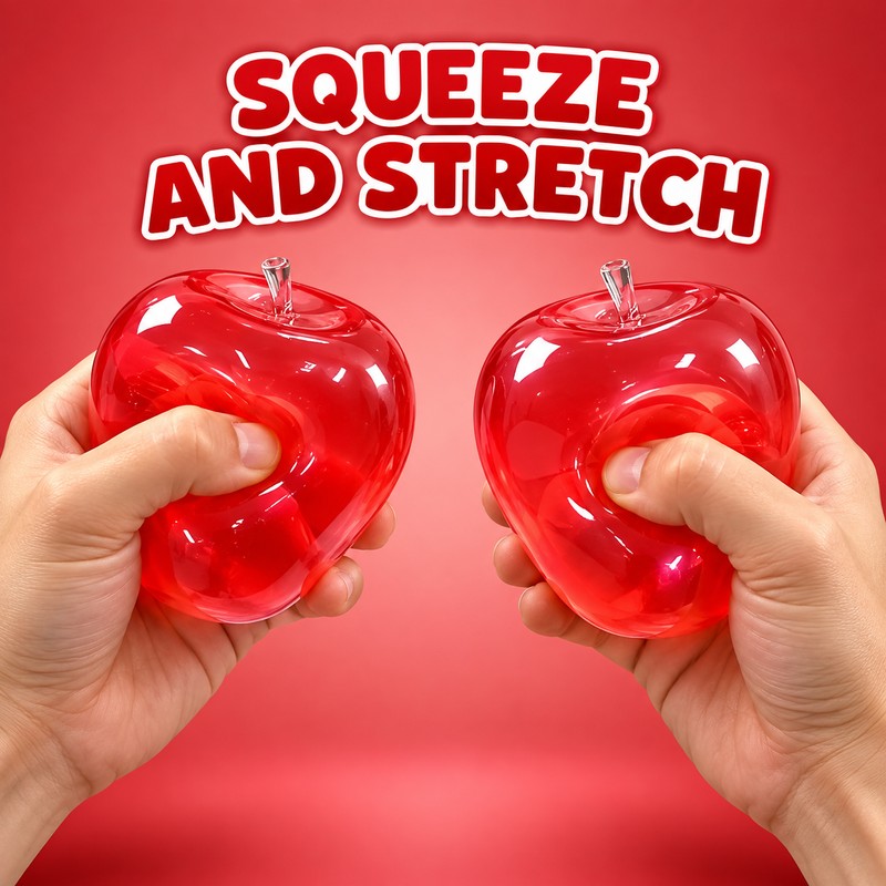 Apple Squeeze Toy for Fidgeting – Slow-Rising Stretchable Fruit Design