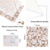 Peel and Stick Backsplash Mother of Pearl Tile, Yew &