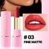HANDAIYAN 5pcs Matte Lipstick Set Waterproof Long Lasting Non-stick Cup