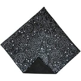 Holiday Bow Ties Mens Metallic Stars Pocket Square, Men’s, Black Silver (Mens)