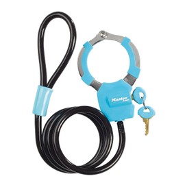 MASTER LOCK Cable Lock with Key [Cable 1m] 8275EURDPROBLU - Ideal for Scooter, Bike, Pushchair, Sports Equipment, Blue