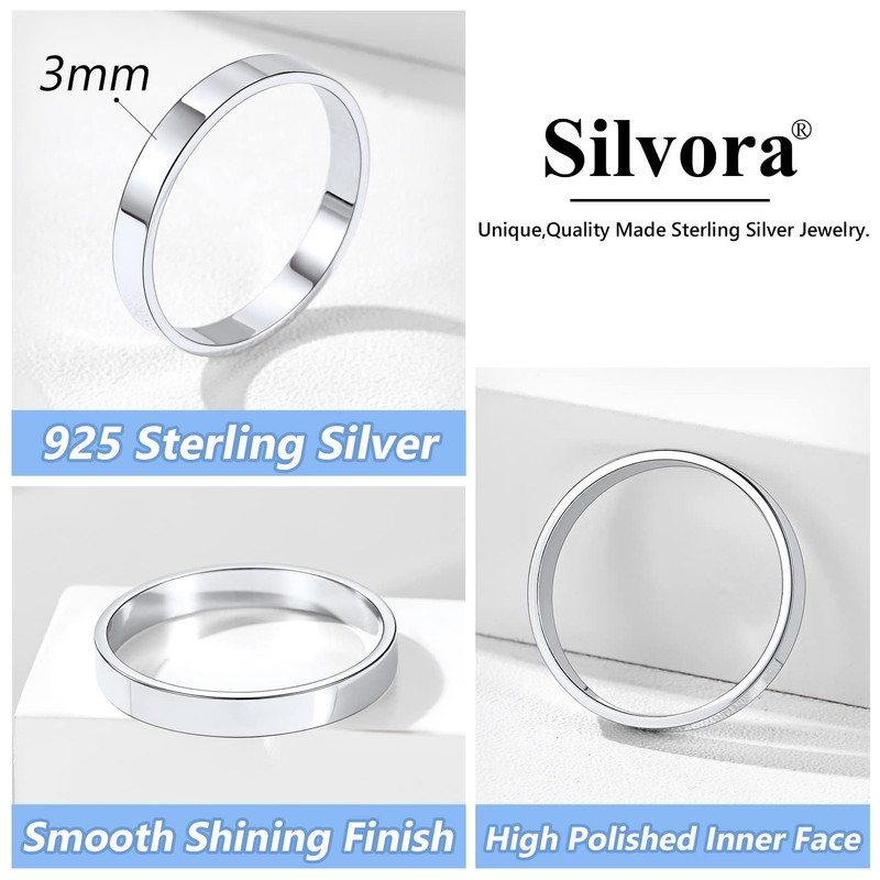 Couples Ring High Polishing Glossy Band 3mm Stackable Thin Rings