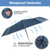 G4Free 42 Inch Windproof Folding Umbrella for Rain & Sun,