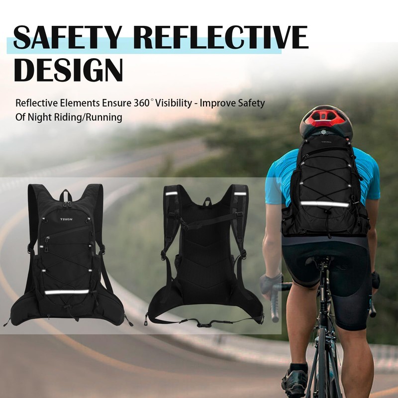 TEUEN 10L Hydration Pack with 2L Hydration Bladder, Ultralight Trail