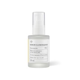 Sérum Facial Iluminador con Niacinamida 5%, Seborregulador y Antioxidante, 30 ml
