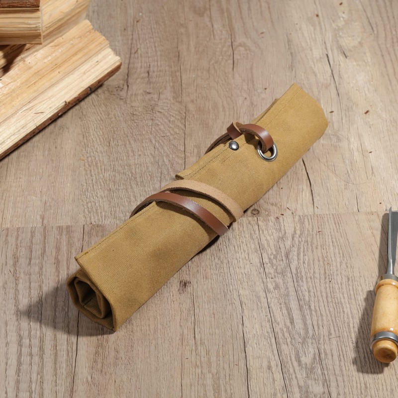 Tool Roll Bag Heavy Duty Waxed Canvas Tool Bag Small