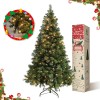 Árbol De Navidad Pino Artificial Verde Con Luces Led 2.1m
