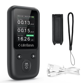 Lifebasis Recharge Nuclear Radiation Detector X, Y and B Rays Nuclear Radiation Detector Radiation DosimeterColor: white, Accuracy: 0.01, Measurement Range: 0-10000 µSv/h