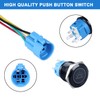 DMWD 1pc 19mm Interior Lights Switch Latching Push Button Switch