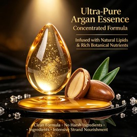 Luxury Argan Hair Treatment Oil, Leave-In Hair Serum for Dry, Frizzy, Color-Treated Hair, Lightweight Non-Greasy Argan Oil