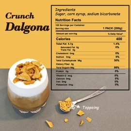 Sookwang K-Food Crunch Dalgona Korean Traditional Street Delight Sugar Candy, Sweet Treat for Movie Snack, Party_7.05 oz (200g)_1 Pack