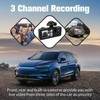 BCUOZ 3 Channel Dash Cam Front and Rear Inside, 1080P
