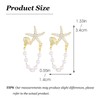 Gold Starfish Earrings Seashell Shell Earrings Dangle Summer Beach Jewelry