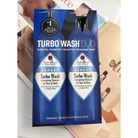 Jack Black Turbo Wash Energizing Cleanser For Hair & Body 16 fl oz 2-Pack=32oz